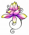 free purple lotus tattoo