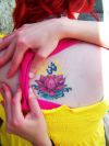 Lotus tattoo on back