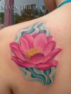 Lotus tat design on back