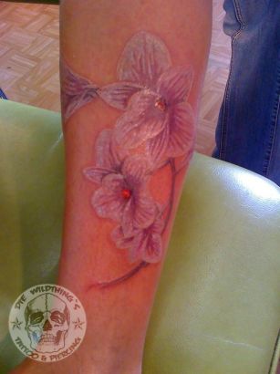 Orchid Flower  Tattoo Design