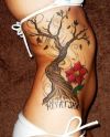 flower and tree tattoo