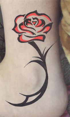 Rose Ankle Tattoo Design