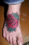 Rose Tattoo Design On Ankle