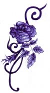 purple rose tattoo