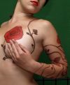 Rose tattoo design on chest