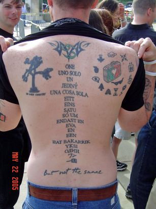 Text Tattoo On Back