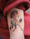 horse tattoo on hand