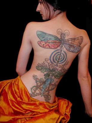 Dragonfly Tattoo On Back