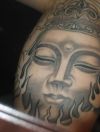 flaming buddha tattoo