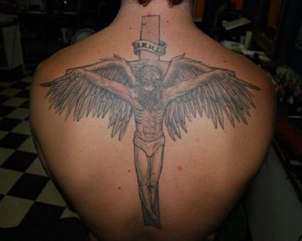 Jesus Tattoo Pic On Back