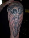 christian tattoo on sleeve
