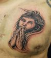 jesus chest tattoo