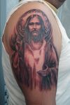 jesus right arm tattoos pic