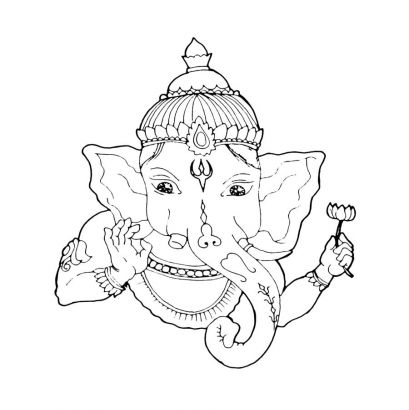 Ganesha Head Pic Tattoo