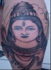 shiva hindu god tattoo on calf