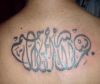 islamic tattoo on back