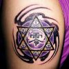 hexagram tattoo on arm