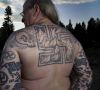 bizarre swastika tattoo for man