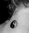 yin yang tattoo neck