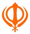 orange khanda tattoo