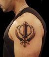 khanda arm tattoo