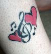 love and music symbol tattoo