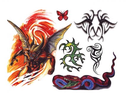 Colored Devil Tattoo Picture