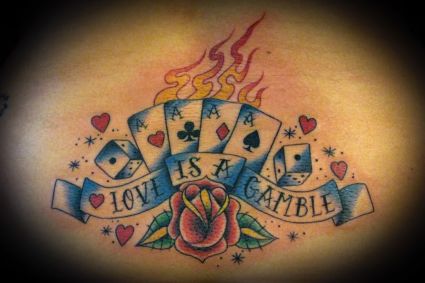 Gambling Back Tattoos