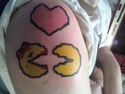 Pac Man Geek Tattoo