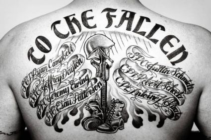 Military Back Tattoo