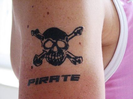 Pirates Scull Tats On Arm
