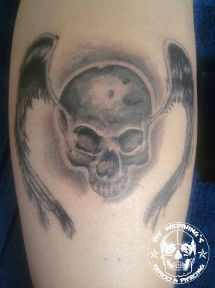 Skull Flying Tattoo