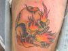 flaming skull tat pic design