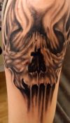 skull tattoo arm pic