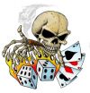 skull with card and dice tat
