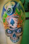 skull and eyeball tat