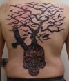skull tree tattoo