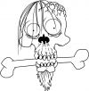 skull with bone tat