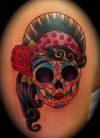 women skull tattoo
