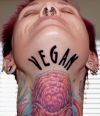 vegan text tattoo
