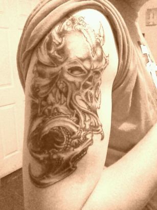 Scary Tattoo On Arm
