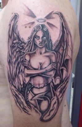 Demon Girl Pic Of Tattoo On Arm