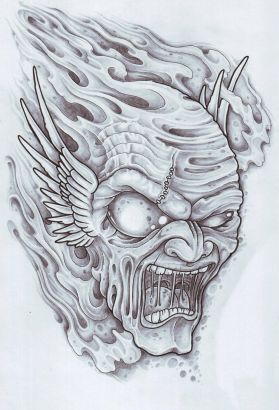 Winged Demon Tattoo