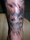 demon skull tattoo pics on leg