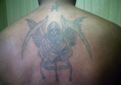 Grim Reaper Back Tattoo