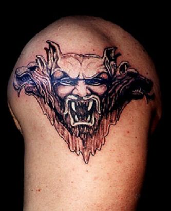 Diablo Vampire Tattoo On Arm