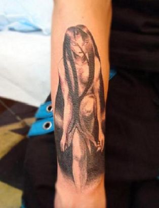 Vampire Girl Tattoos On Arm