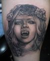 vampire girl face tattoos pic