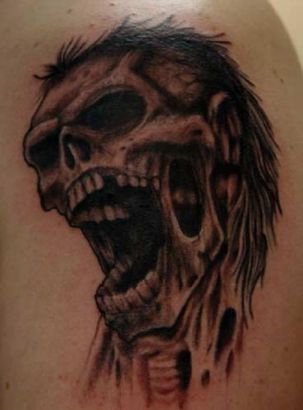 Zombie Tattoo Art On Back