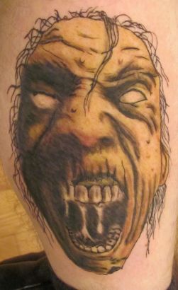 Zombie Face Tattoo Picture  